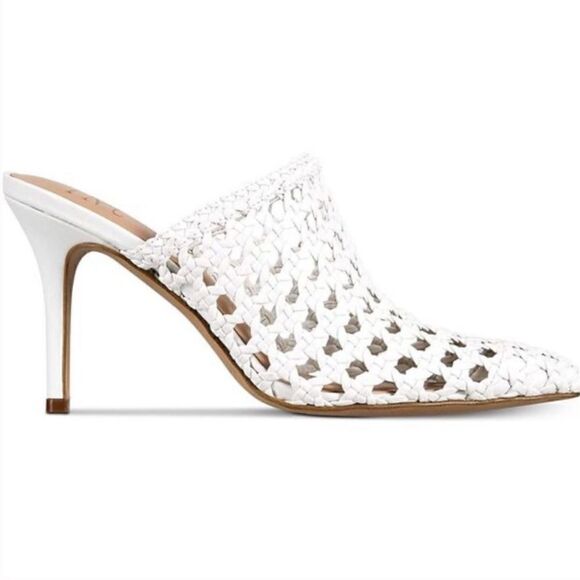 INC International Concepts White Pointed Toe Mules Size 8 NWT - Picture 2 of 7